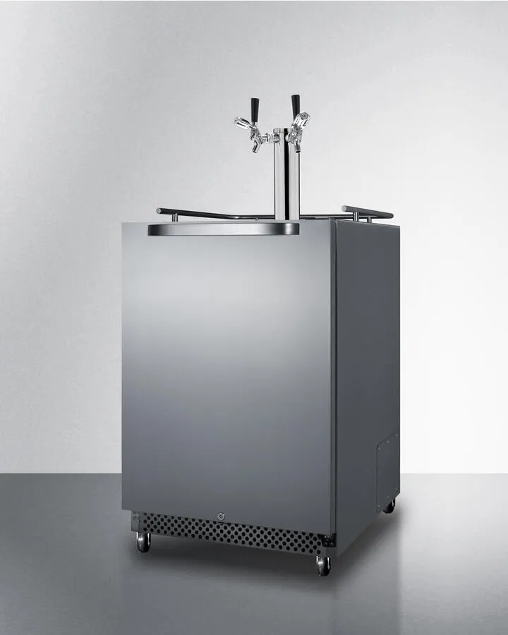 Summit SBC695OSTWINTL 24 Wide Built-In Outdoor Kegerator With Taplocks