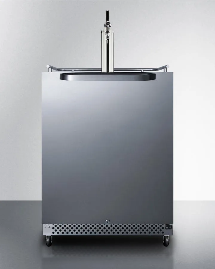 Summit SBC696OSTL 24 Wide Built-In Outdoor Kegerator With Taplock