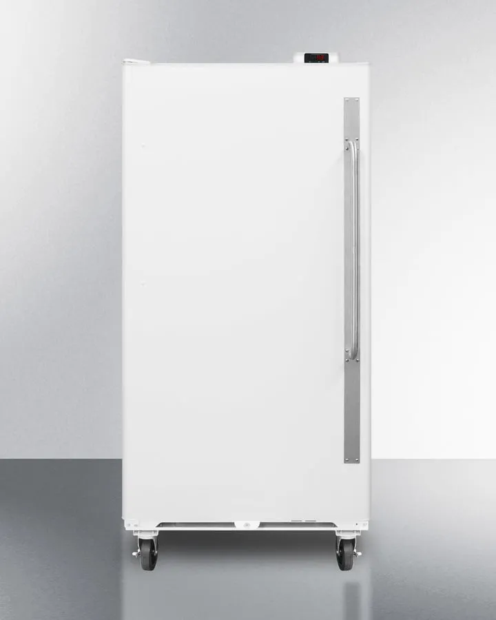 Summit SCUF18LHD Commercially Approved Large Capacity Upright All-Freezer With Frost-Free Operation. Digital Thermostat. Casters. Lock. And Left Hand Door Swing