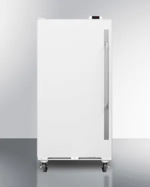 Summit SCUF18LHD Commercially Approved Large Capacity Upright All-Freezer With Frost-Free Operation. Digital Thermostat. Casters. Lock. And Left Hand Door Swing