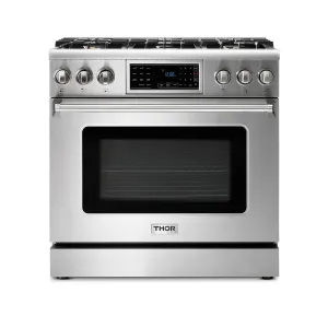 Thor Kitchen TRG3601 36 Inch Tilt Panel Professional Gas Range - Trg3601 / Trg3601Lp