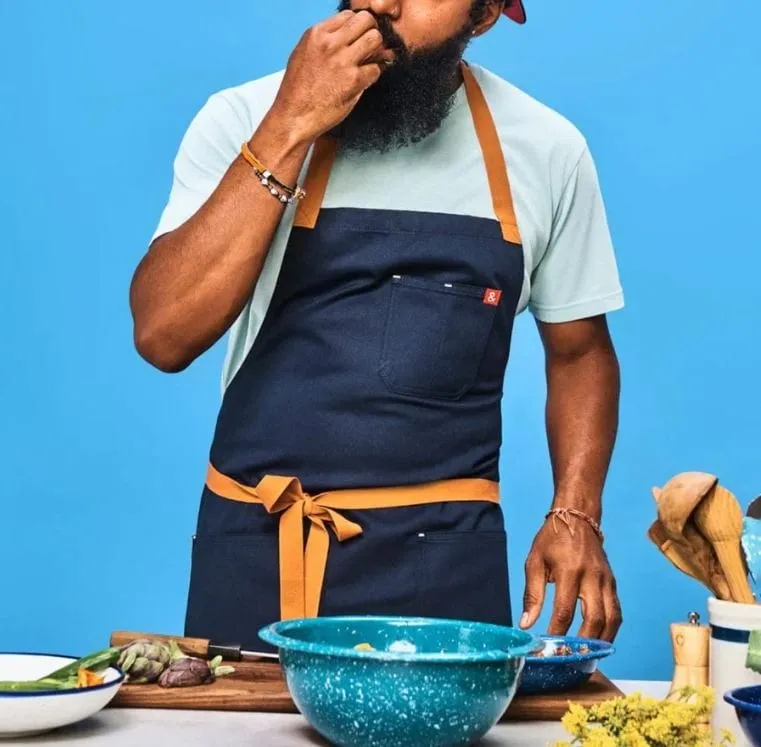 Toque Blanche Apron. Navy
