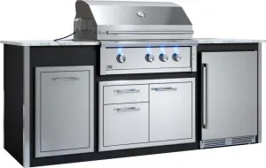 Xo Appliance XOGOK36V1BL Appliance Ready Pre-Assembled 36 Designer Island Black COMPONENTS SOLD SEPARATELY