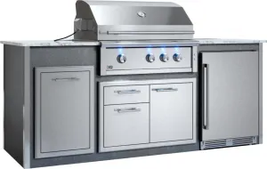 Xo Appliance XOGOK36V1GR Appliance Ready Pre-Assembled 36 Designer Island Gray COMPONENTS SOLD SEPARATELY
