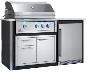 Xo Appliance XOGOK36V2BL Appliance Ready Pre-Assembled 36 Designer Island Black COMPONENTS SOLD SEPARATELY - Gray
