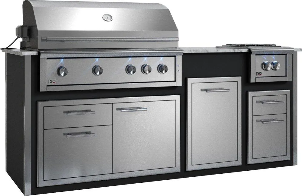 Xo Appliance XOGOK42V1BL Appliance Ready Pre-Assembled 42 Designer Island Black COMPONENTS SOLD SEPARATELY - Gray