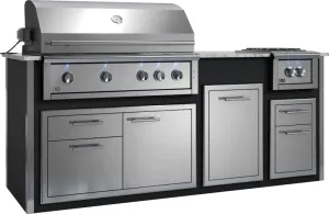 Xo Appliance XOGOK42V1BL Appliance Ready Pre-Assembled 42 Designer Island Black COMPONENTS SOLD SEPARATELY - Gray