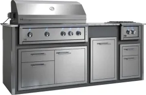 Xo Appliance XOGOK42V1GR Appliance Ready Pre-Assembled 42 Designer Island Gray COMPONENTS SOLD SEPARATELY - Gray