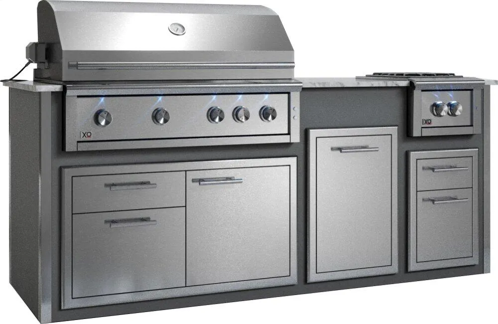 Xo Appliance XOGOK42V1GR Appliance Ready Pre-Assembled 42 Designer Island Gray COMPONENTS SOLD SEPARATELY - Gray