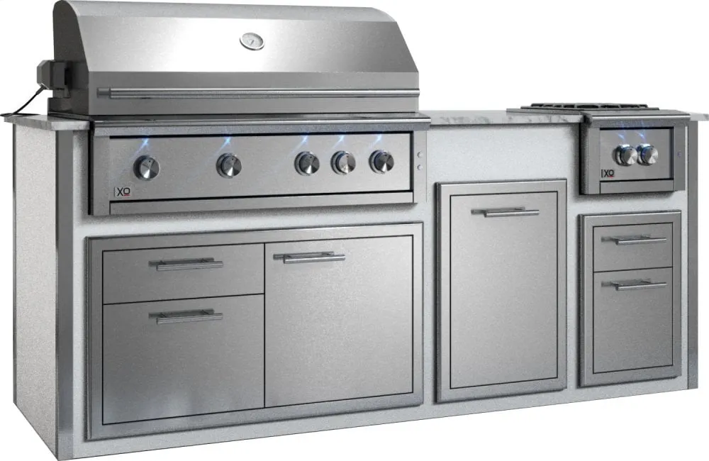 Xo Appliance XOGOK42V1WH Appliance Ready Pre-Assembled 42 Designer Island White COMPONENTS SOLD SEPARATELY - Gray