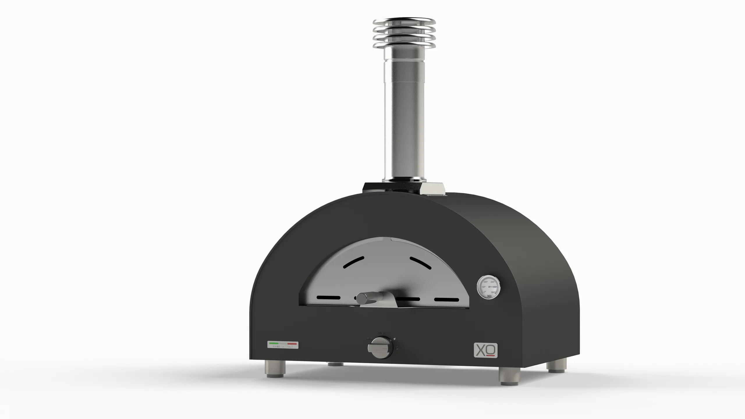 Xo Appliance XOPIZZA1GASCAN Tabletop Gas Fired Pizza Oven Carbona (Black).. Ng