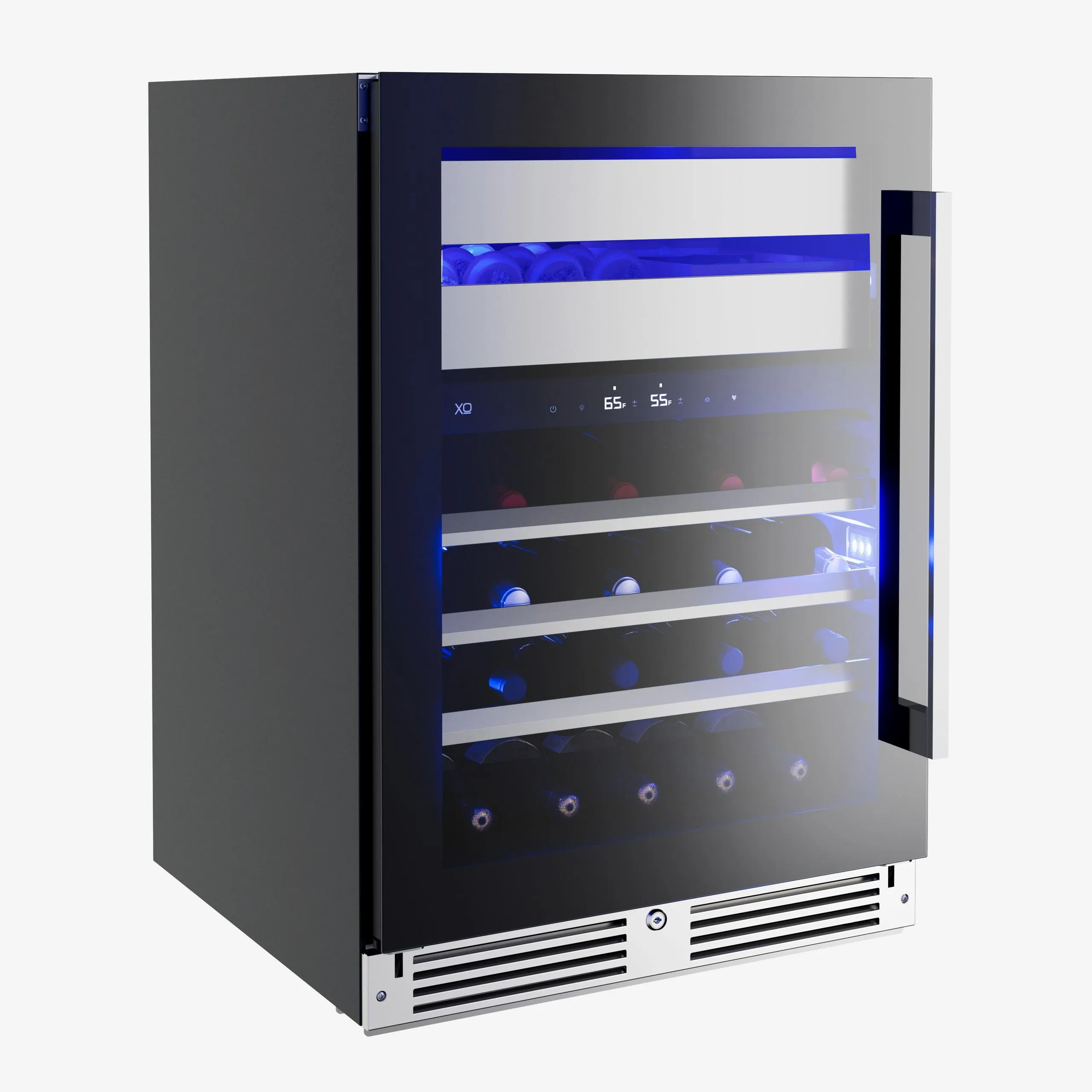 Xo Appliance XOU24WWGBL Wine And Weed 24 Black Glass Lh