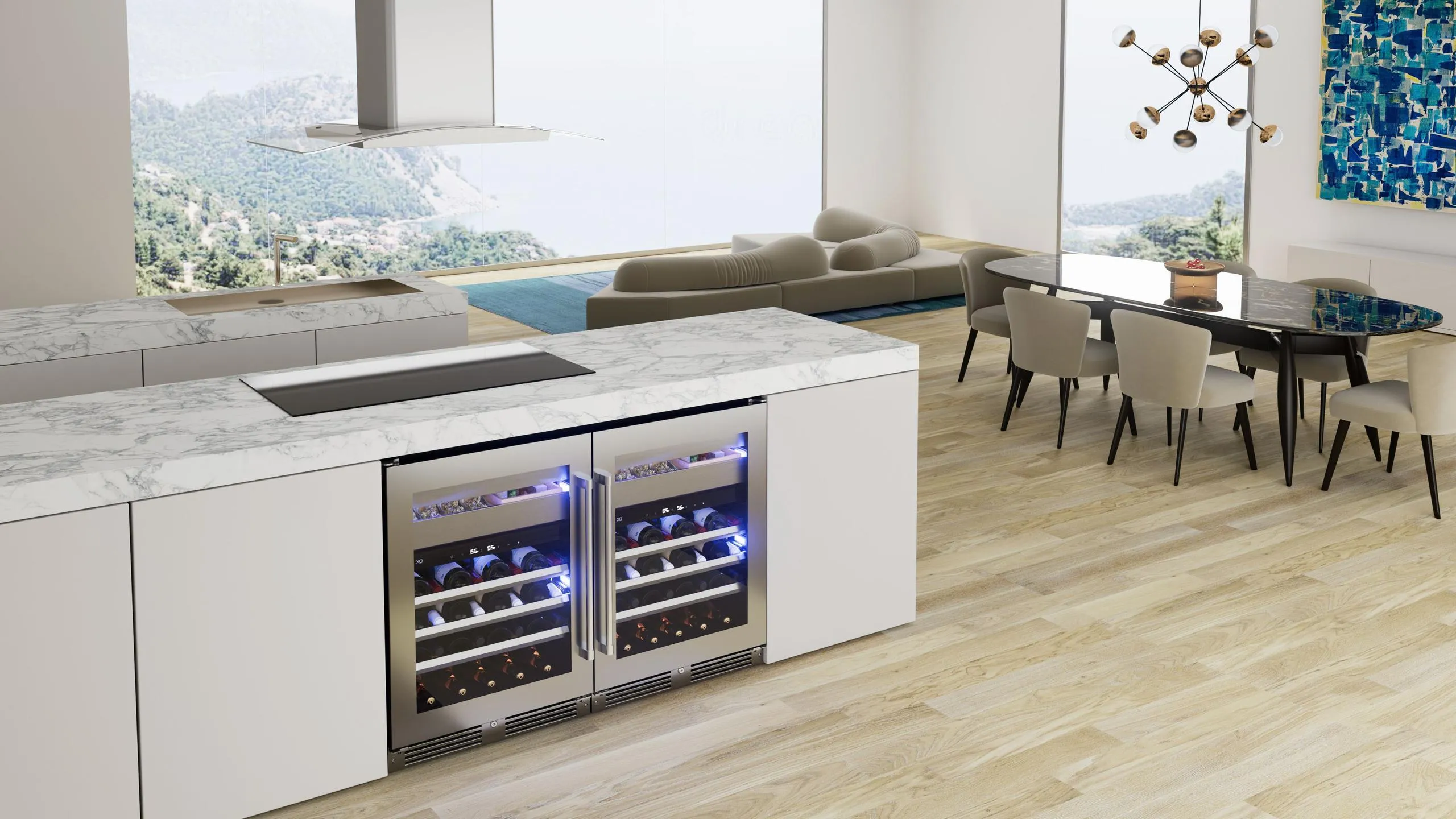 Xo Appliance XOU24WWGBL Wine And Weed 24 Black Glass Lh